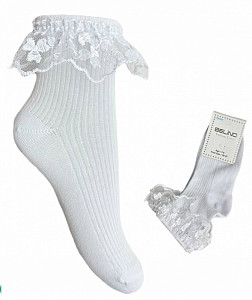 Белые нарядные носки для девочки  BELINO